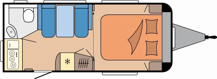 Grundriss Tag Hobby De Luxe 460 SFf *Modell 2026*