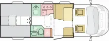 Grundriss Tag Adria Matrix Supreme 670 SL MB