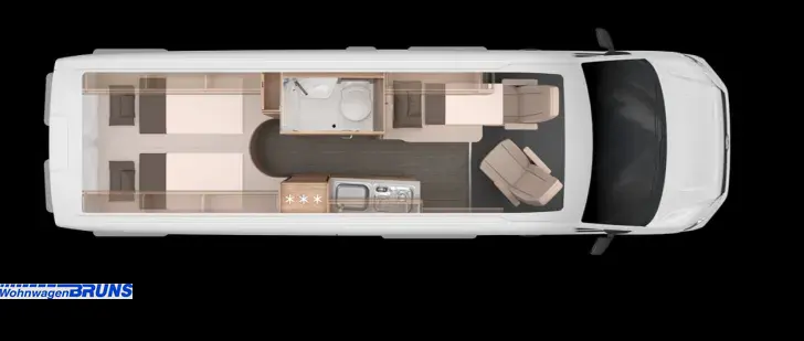 Grundriss Nacht Knaus BoxDrive 680 ME *** Abverkauf bis Ende Mai