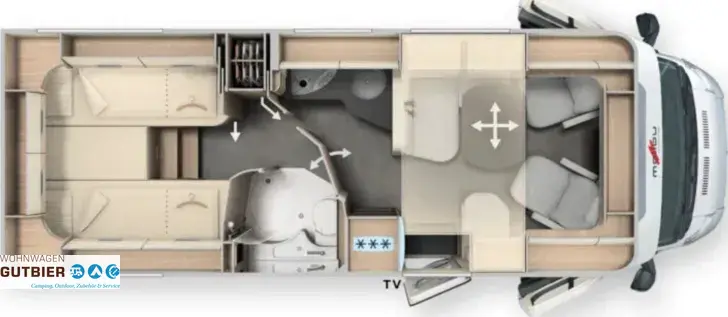 Grundriss Tag Malibu T 460 KB LE comfort AKTION!