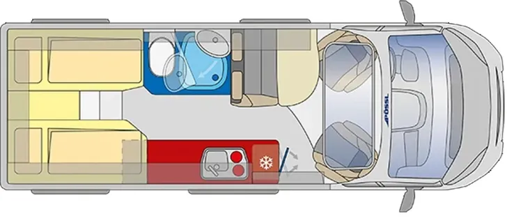 Grundriss Tag Pössl Summit Prime 640 Citroen Navigation/Kamera