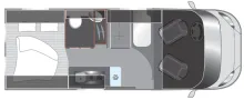 Grundriss Tag Roadfans Hopper 600 Automatik | Markise | Design-P