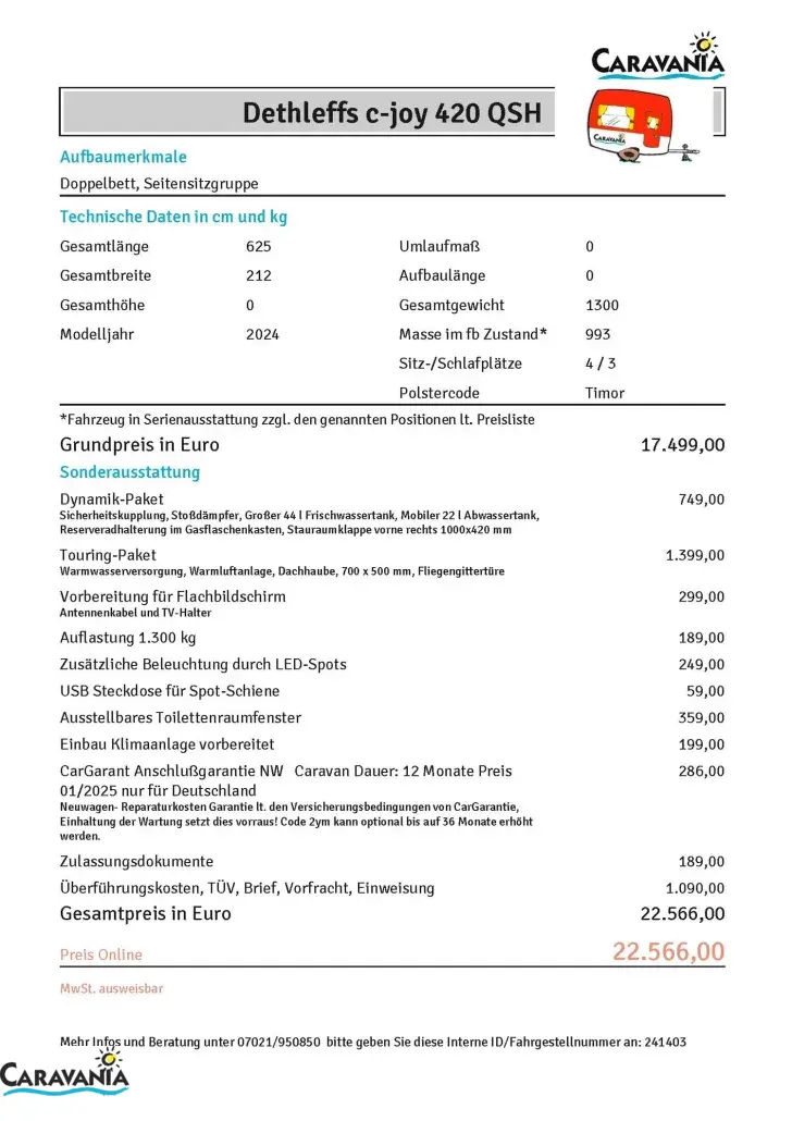 Fahrzeugbild Dethleffs c-joy 420 QSH #14