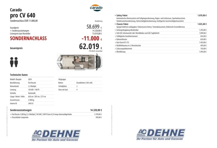 Fahrzeugbild Carado pro CV 640 Sondernachlass EUR 11.000,00 #3