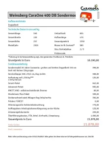 Fahrzeugbild Weinsberg CaraOne 400 DB Sondermodell 30 Jahre 150 Bett! #13