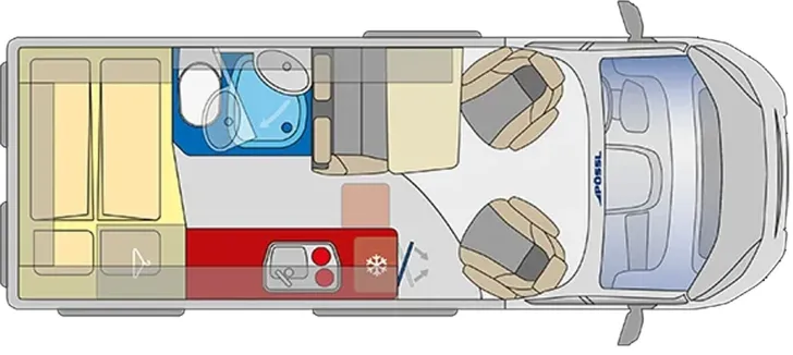 Grundriss Tag Pössl Summit 600 Citroen ab ca. Juli