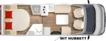 Grundriss Tag Bürstner B66 TD 732 Lyseo MODELL 2026 !!!
