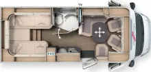 Grundriss Tag Carthago C1-tourer T 143 KB LE SIE SPAREN 21.190,-