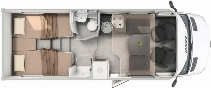 Grundriss Tag Hymer GT-S 685 ****VERFÜGBAR AB JUNI 2026****