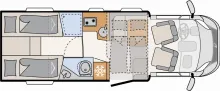 Grundriss Tag Dethleffs Just Camp Active T 7052 EB Frühjahrs-Sale