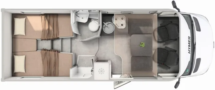 Grundriss Tag Tramp S 685 Hymer Tramp S