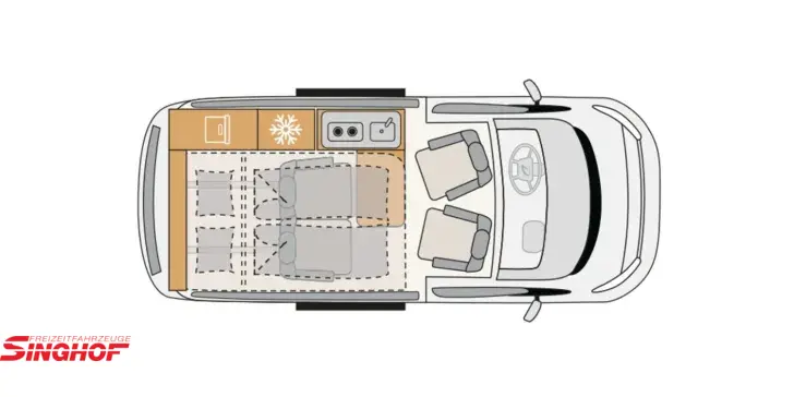 Grundriss Tag Dethleffs Globevan Edition One Automatik