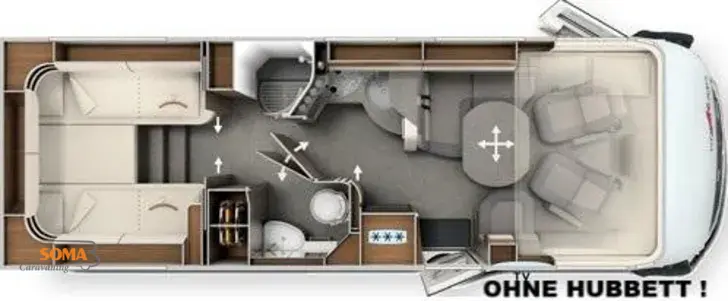 Grundriss Tag Carthago chic c-line I 4.9 LE L Mercedes - MODELL 2026 !!!