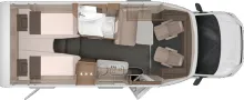 Grundriss Tag Knaus Van TI 640 MEG VANSATION Automatik, LED, 177PS