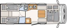 Grundriss Tag Dethleffs Esprit I 7150-2 EBL