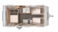 Grundriss Nacht Knaus Südwind 460 EU Black Selection Modell 2026