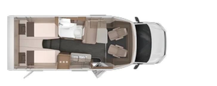Grundriss Tag Knaus Van TI 640 MEG VANSATION VW Licht & Sicht-Paket ,Automatik