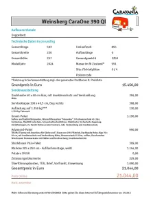 Fahrzeugbild Weinsberg CaraOne 390 QD inkl. Markise #11