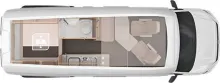 Grundriss Tag Knaus BoxDrive 600 XL aus Vermietflotte