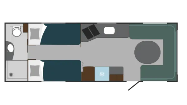Tagesgrundriss Polar Blueline 680 BSA