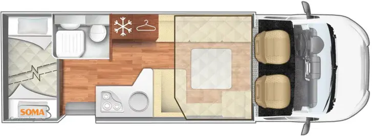 Grundriss Tag Roller Team Kronos 274 TL