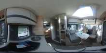 360° Innenansicht Dethleffs Globebus Active I 4 8G-Autom.+Combi6E+Fußbodenh.