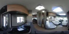 360° Innenansicht Dethleffs Globebus Performance 4x4 T 46 Bügel, AHK, Isofix