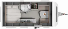 Grundriss Tag Hymer Eriba Eriba Feeling 425 ****VERFÜGBAR AB JULI 2026****