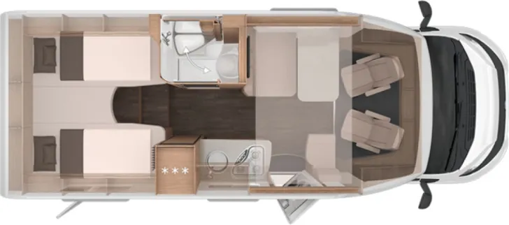 Grundriss Tag Knaus LIVE WAVE 650 MEG PLATINUM SELECTION Modell 2026 / Thule Lift / Lithium