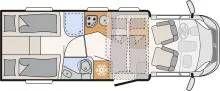 Grundriss Tag Dethleffs Pulse Classic 90 T 7051 EB ABLASTBAR!