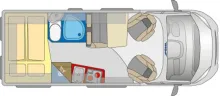 Grundriss Tag Pössl 2Win Plus Citroen 165 PS Ex Mietfahrzeug