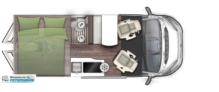 Grundriss Tag Forster V 599 CB Vantasy Automatik * 140 PS * Markise