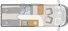 Grundriss Tag Dethleffs Globetrail 640 ES Fiat Maxi Chassis