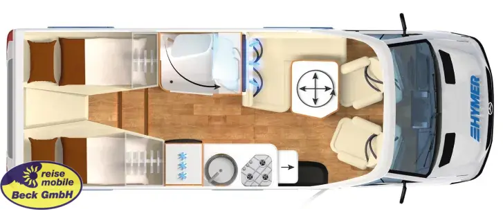 Grundriss Tag Hymer ML-T 570 Xperience Beck-45 Clever Deals