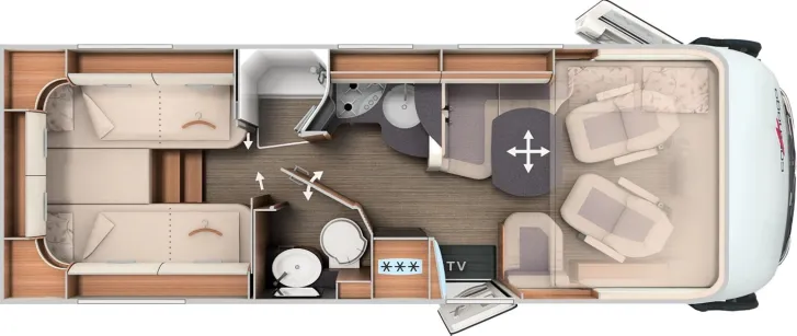 Grundriss Tag Carthago C2-tourer I 145 RB LE comfort Mercedes (319)