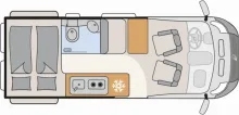 Grundriss Tag Dethleffs Globetrail Classic 590 DK Ford Navi, Markise,