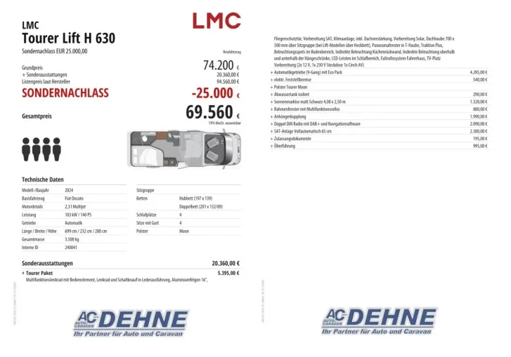 Fahrzeugbild LMC Tourer Lift H 630 AHK, SAT, Sondernachl. 25.000 #3