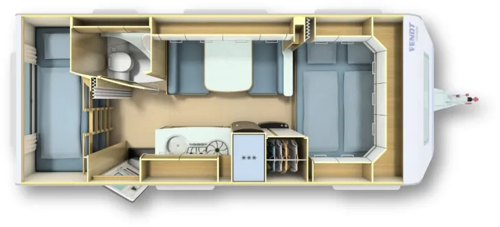 Grundriss Tag Fendt Bianco Selection 515 SKM Mover, Fahrradträger
