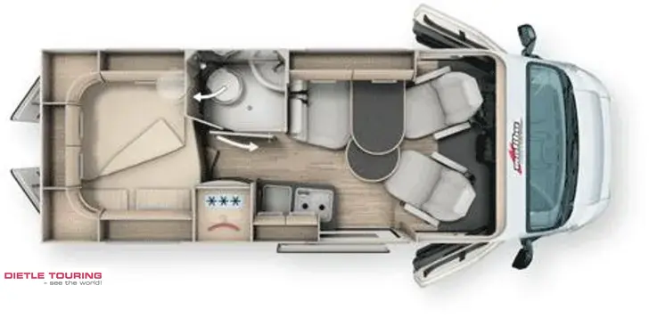 Grundriss Tag Malibu Van 600 DB charming Lastenträger, Navi