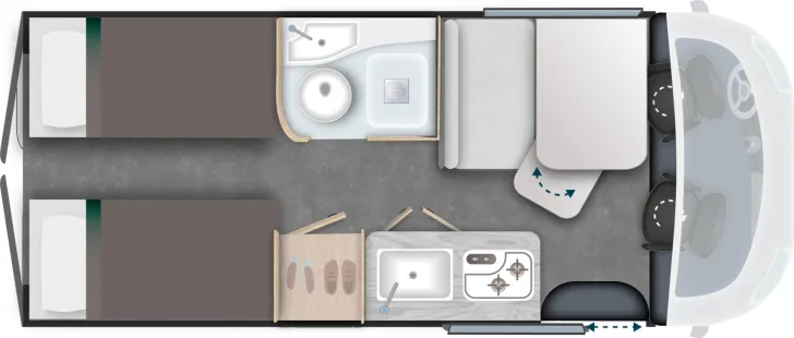 Grundriss Tag Chausson Van Sport Line V697 Automatik/Winter/Solar