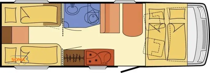 Grundriss Tag Dethleffs Advantage I 6611
