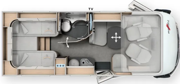 Grundriss Tag Malibu I 430 KB LE lightweight Fiat