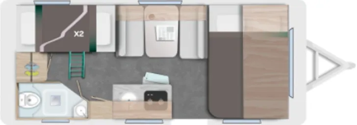 Grundriss Tag Caravelair Sport Line 496