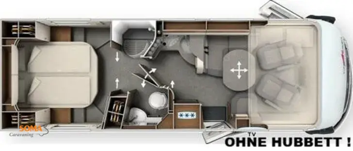 Grundriss Tag Carthago chic c-line I 5.0 QB L Mercedes - MODELL 2026 !!!