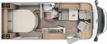 Grundriss Tag Carado V 339 Pro+ Solar, LTE, TV-Paket