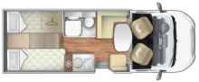 Grundriss Tag Roller Team Kronos 285 TL Top gepflegt