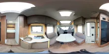 360° Innenansicht Carado T 459 Pro+ Solar, TV, LTE, 3. Bett