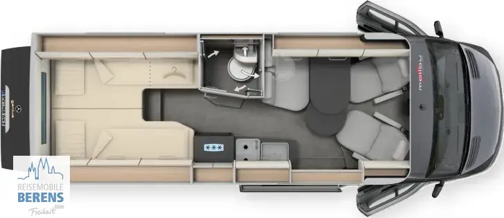 Grundriss Tag Malibu Genius performance 4x4 641 LE Mercedes