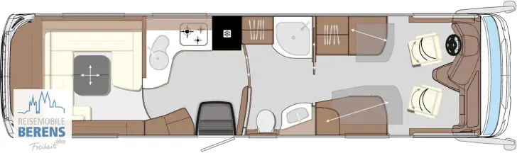 Grundriss Tag Concorde Liner 990 RLI MB Atego