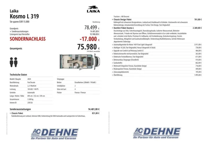 Fahrzeugbild Laika Kosmo L 319 Sie sparen EUR 17.000 #3